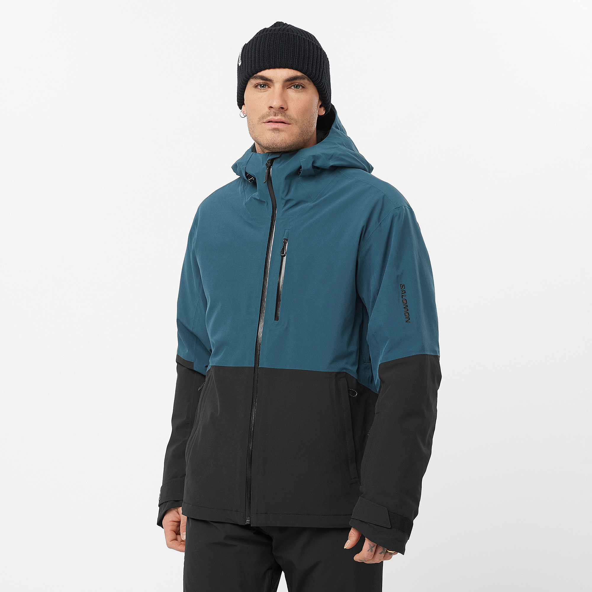 Salomon スノーボードジャケット XS ブラック/カーキ Salomon スノーボードジャケット XS ブラック/カーキ Salomon