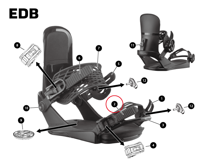 2 TOE LADDER STRAP 2 PIN