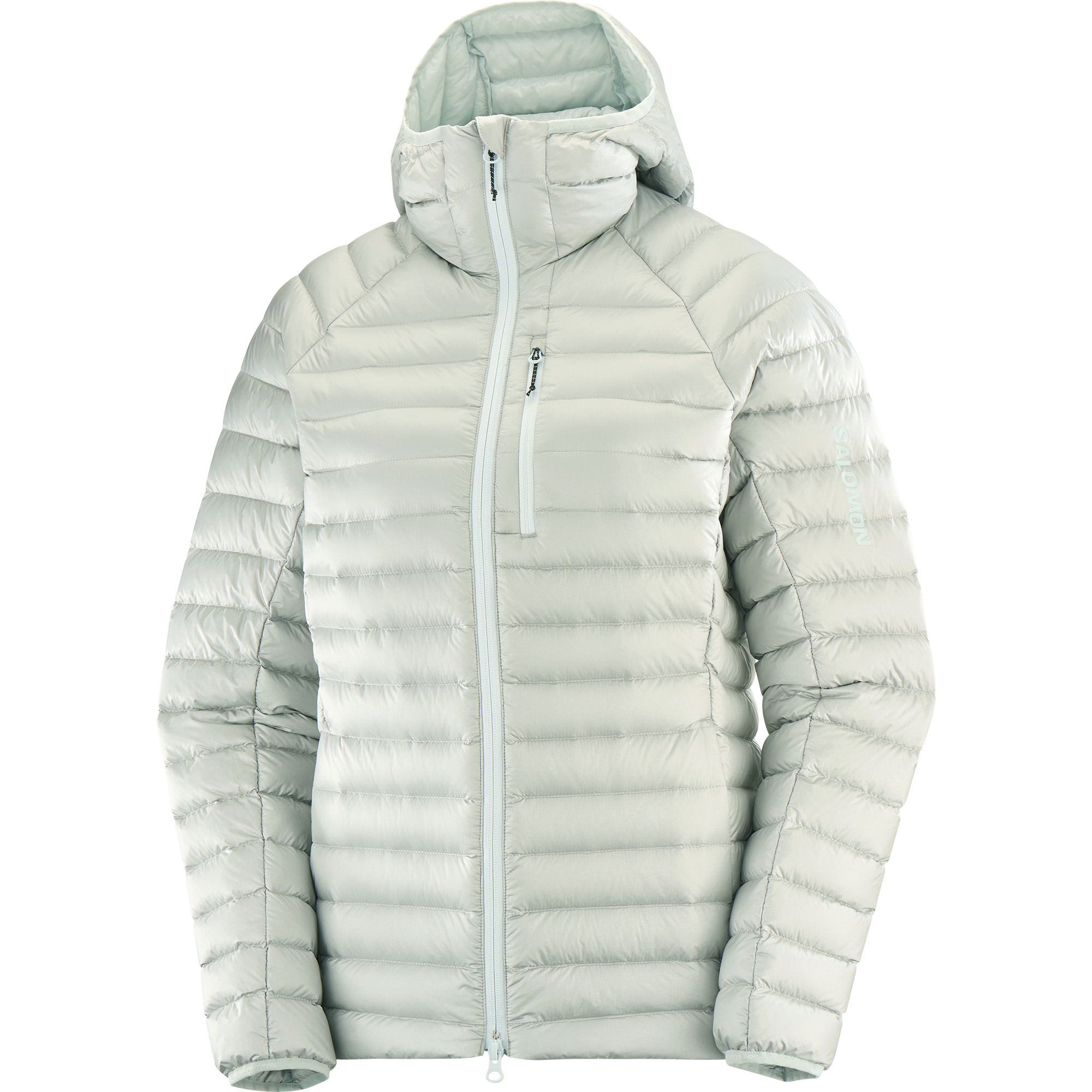 Salomon スキー　ジャケット　ジャンバー XS 水色/紺　ダウン Salomon スキー ジャケット ジャンバー XS 水色/紺 ダウン Salomon